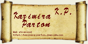 Kazimira Parton vizit kartica